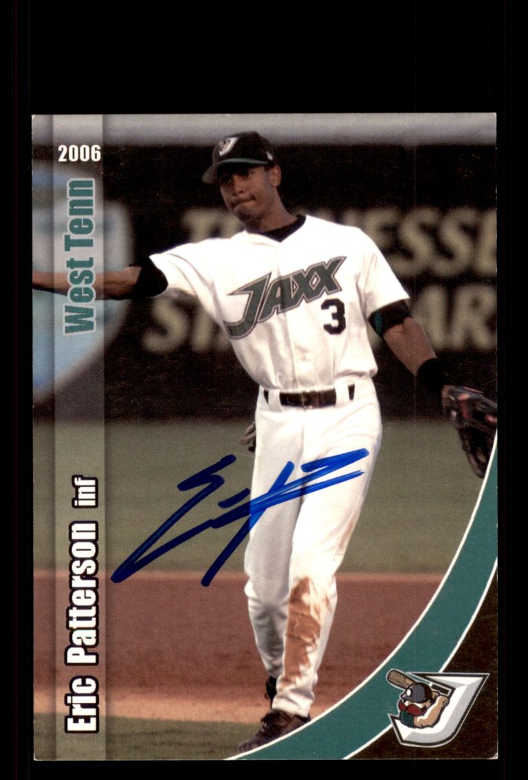 Signed Baseball Card Auto Eric Patterson 2006 Grandstand West Tenn Diamond Jaxx