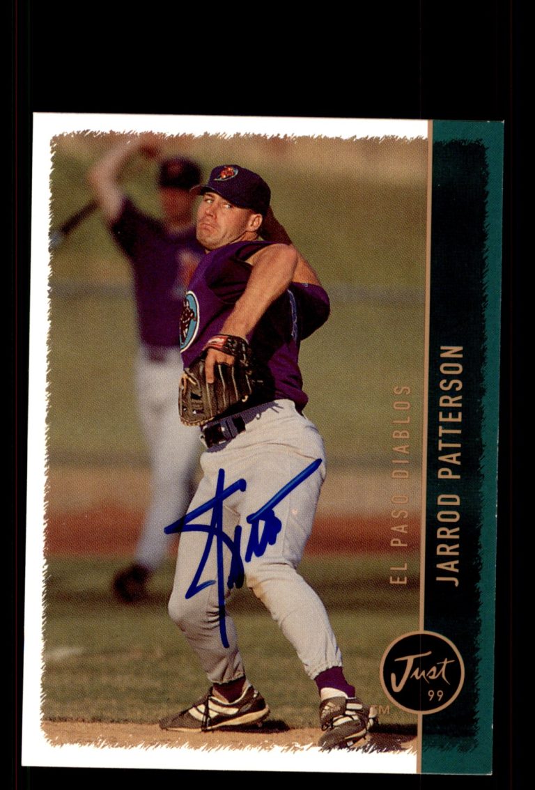 Signed Baseball Card Auto Jarrod Patterson 1999 Just #218 El Paso Diablos