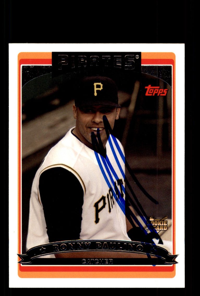 Signed Baseball Card Auto Ronny Paulino 2006 Topps #630 Pirates