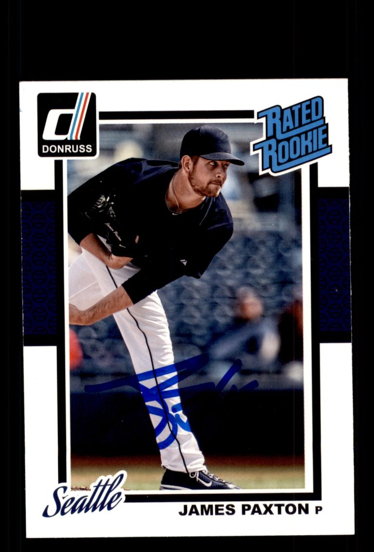 Signed Baseball Card Auto James Paxton 2014 Donruss #39 Seattle Mariners