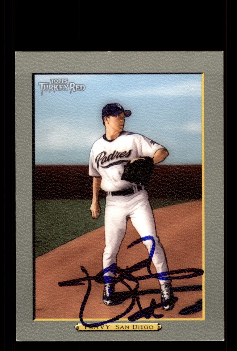 Signed Baseball Card Auto Jake Peavy 2005 Topps Turkey Red #180 San Diego Padres
