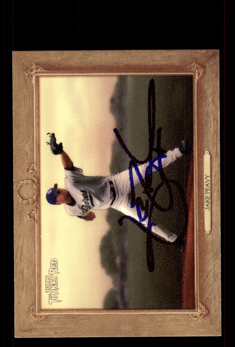 Signed Baseball Card Auto Jake Peavy 2007 Topps Turkey Red #157 San Diego Padres