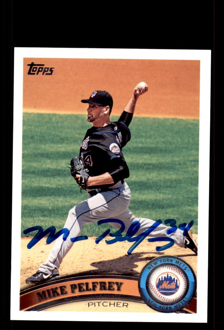 Signed Baseball Card Auto Mike Pelfrey 2011 Topps #542 New York Mets