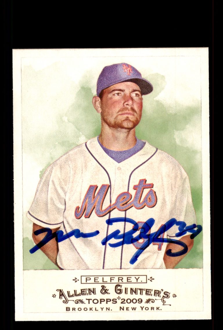 Signed Baseball Card Auto Mike Pelfrey 2009 Topps Allen & Ginter #19 Mets