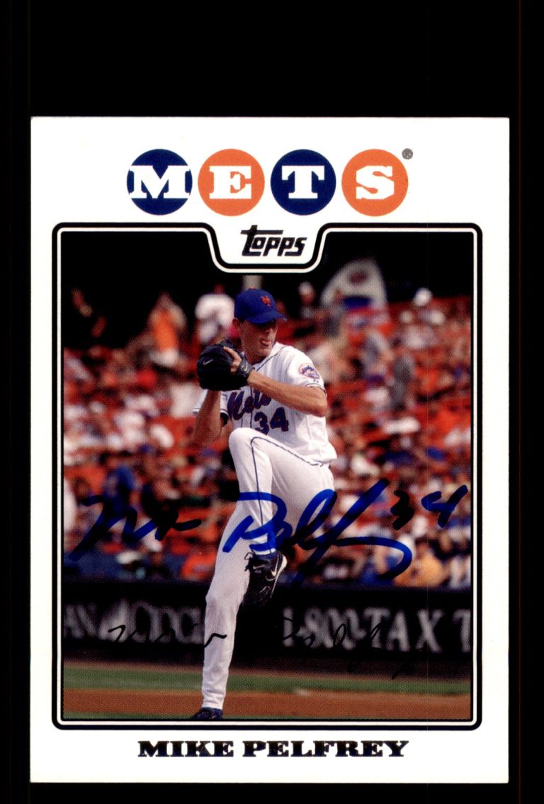 Signed Baseball Card Auto Mike Pelfrey 2008 Topps #627 New York Mets