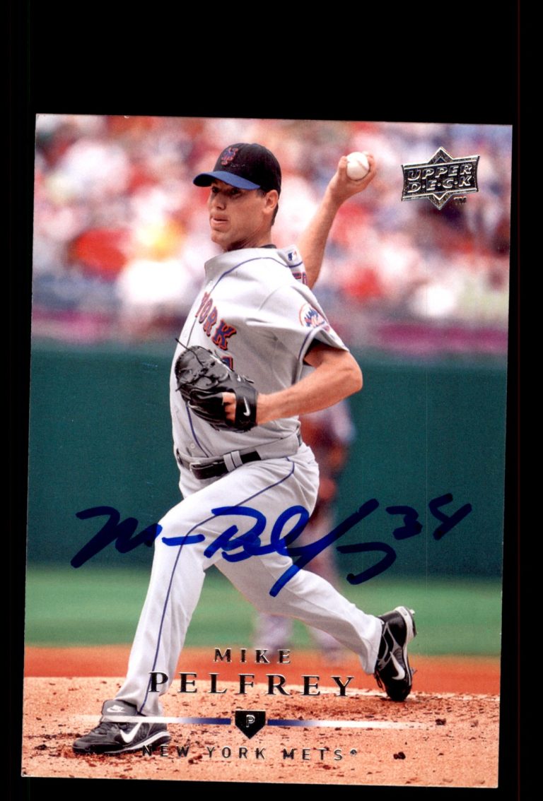 Signed Baseball Card Auto Mike Pelfrey 2008 Upper Deck #579 New York Mets