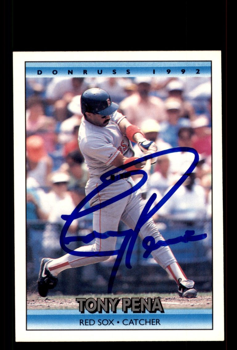 Signed Baseball Card Auto Tony Pena 1992 Donruss #208 Boston Red Sox