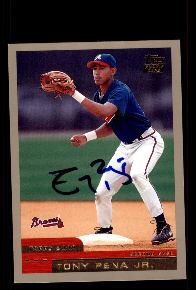 Signed Baseball Card Auto Tony Pena Jr. 2000 Topps #T39 Atlanta Braves
