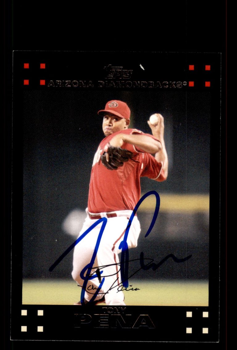 Signed Baseball Card Auto Tony Pena 2007 Topps #UH31 Arizona Diamondbacks
