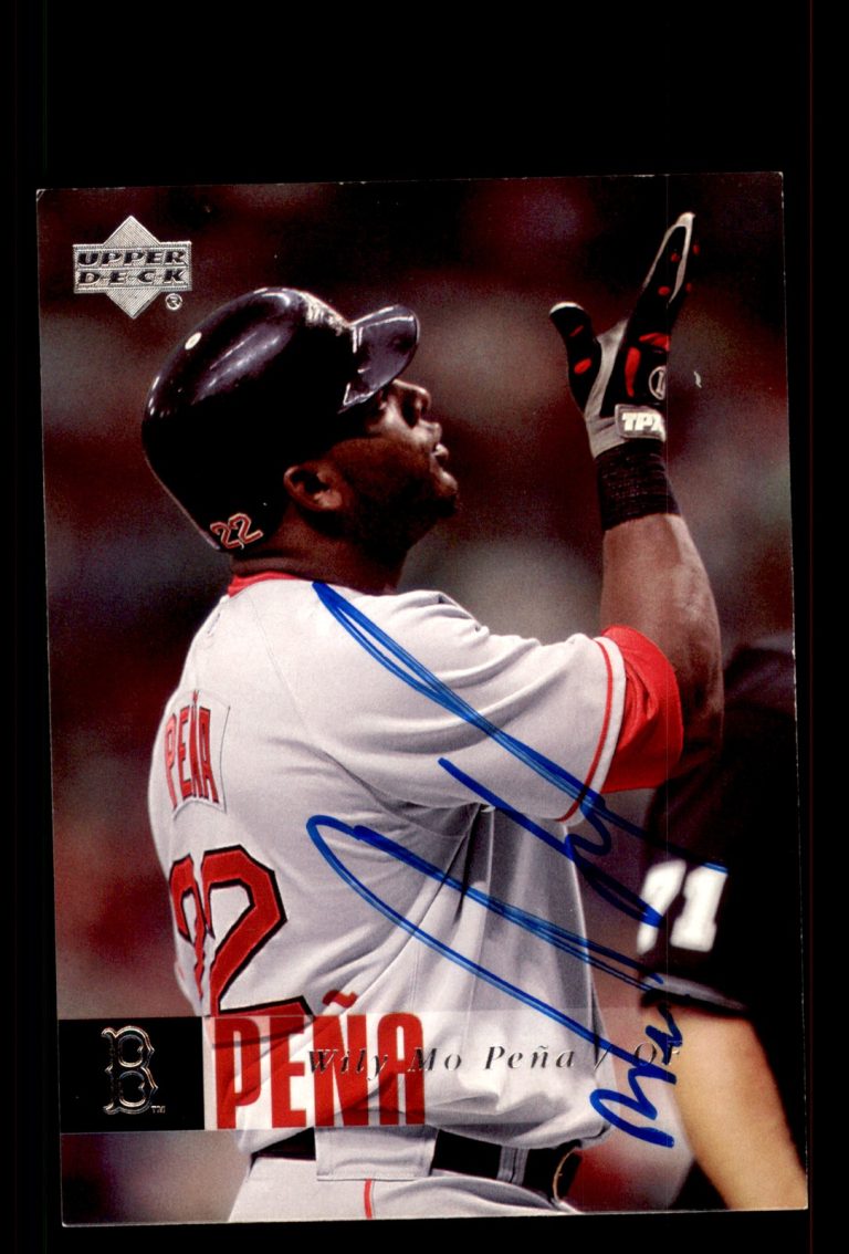 Signed Baseball Card Auto Wily Mo Pena 2006 Upper Deck #545 Boston Red Sox