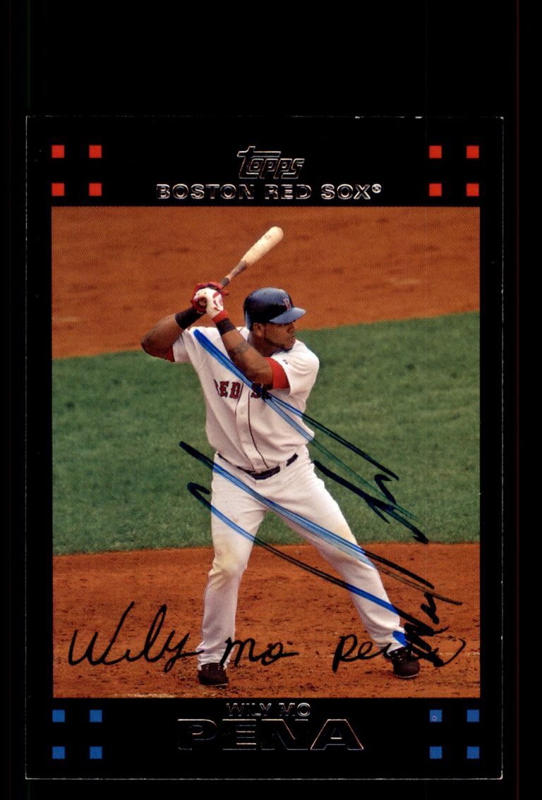 Signed Baseball Card Auto Wily Mo Pena 2007 Topps #538 Boston Red Sox