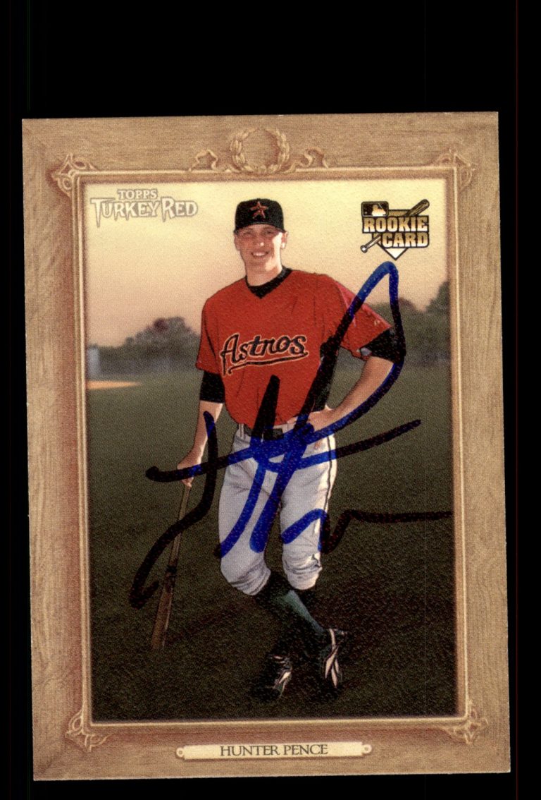 Signed Baseball Card Auto Hunter Pence 2007 Topps Turkey Red #121 Houston Astros