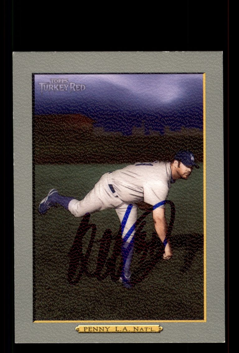 Signed Baseball Card Auto Brad Penny 2006 Topps Turkey Red #384 Dodgers