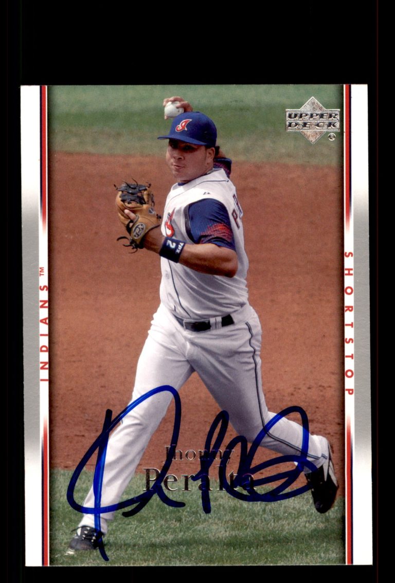 Signed Baseball Card Auto Jhonny Peralta 2007 Upper Deck #94 Indians