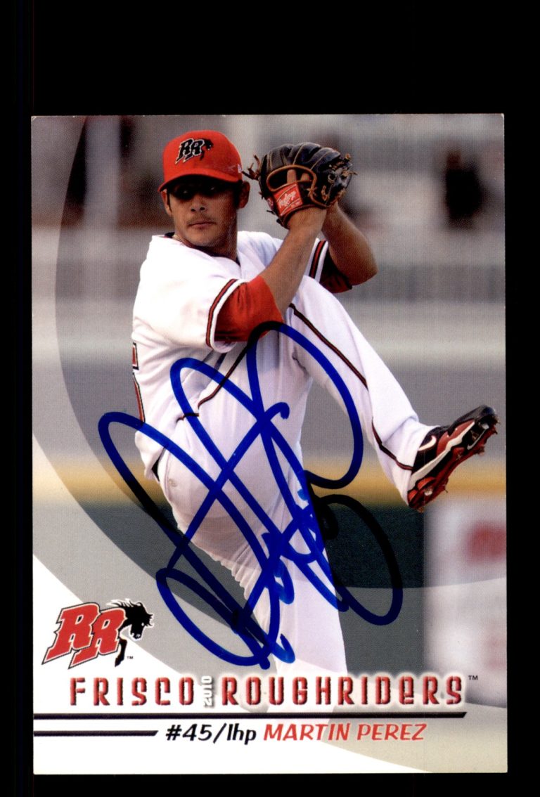 Signed Baseball Card Auto Martin Perez 2010 Grandstand Frisco RoughRiders