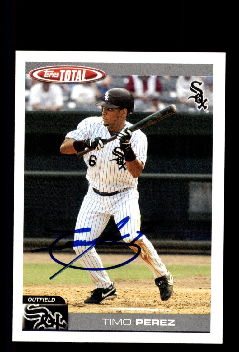 Signed Baseball Card Auto Timo Perez 2004 Topps Total #551 Chicago White Sox