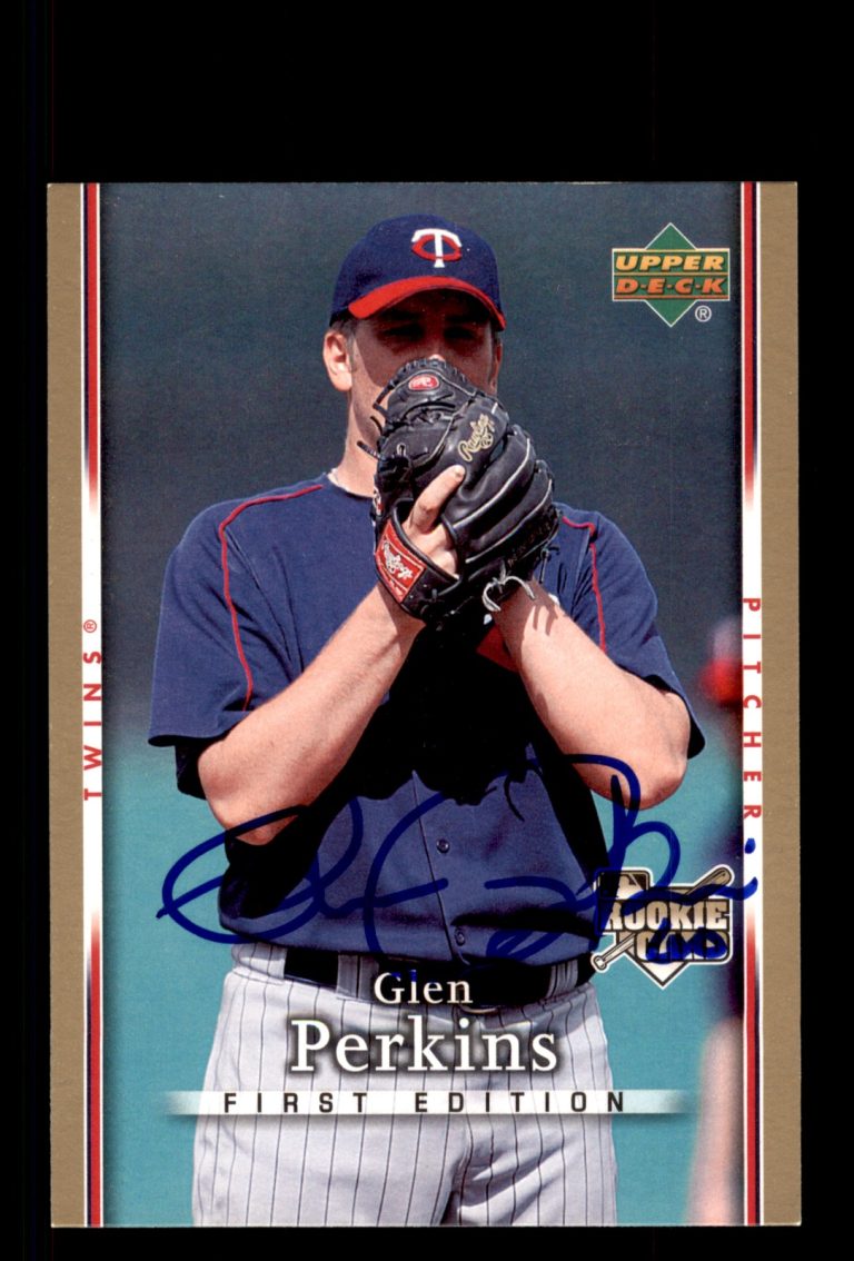 Signed Baseball Card Auto Glen Perkins 2007 Upper Deck First Edition #27 Twins