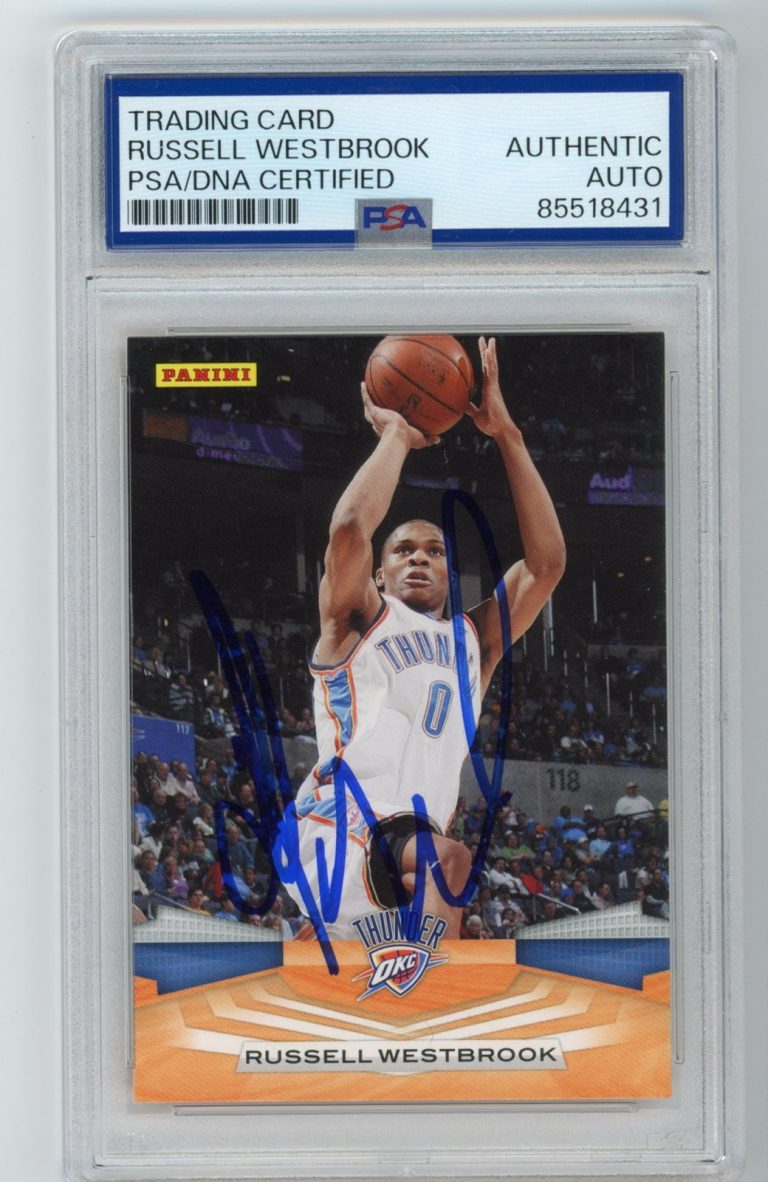 Signed Basketball Card Auto Russell Westbrook 2009-10 Panini #234 PSA/DNA