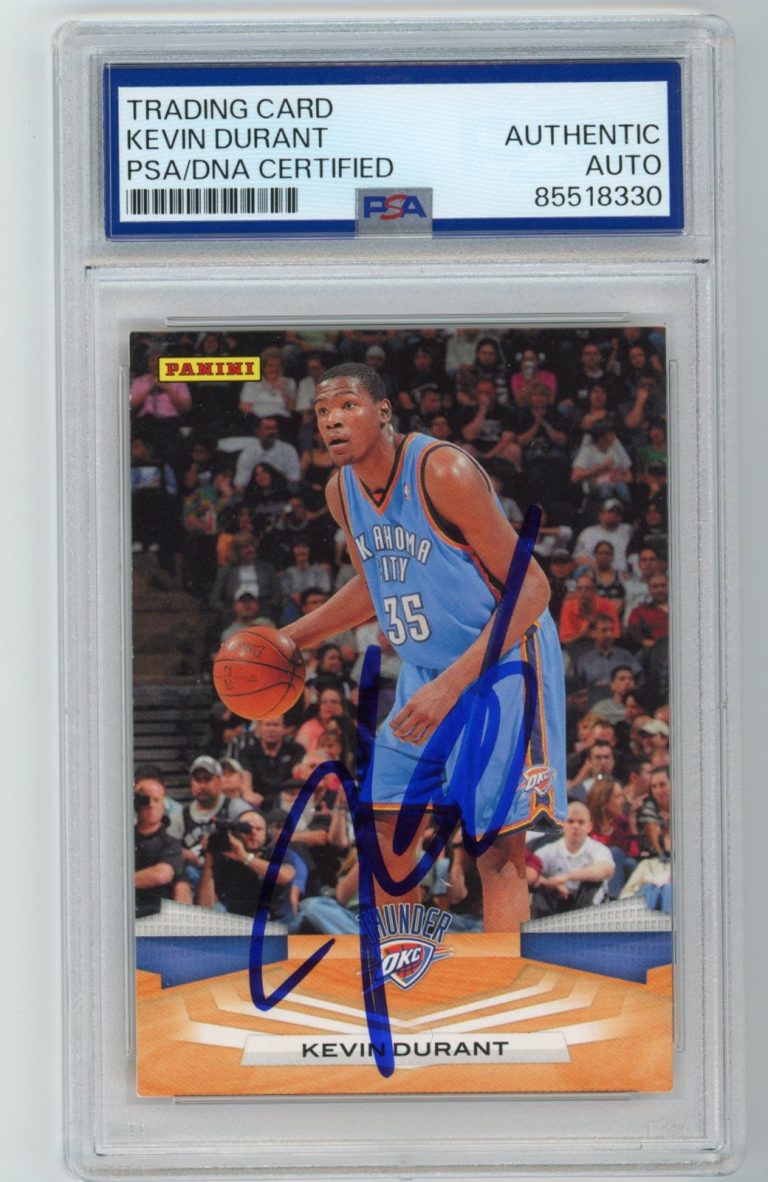 Signed Basketball Card Auto Kevin Durant 2009-10 Panini #231 Thunder PSA/DNA