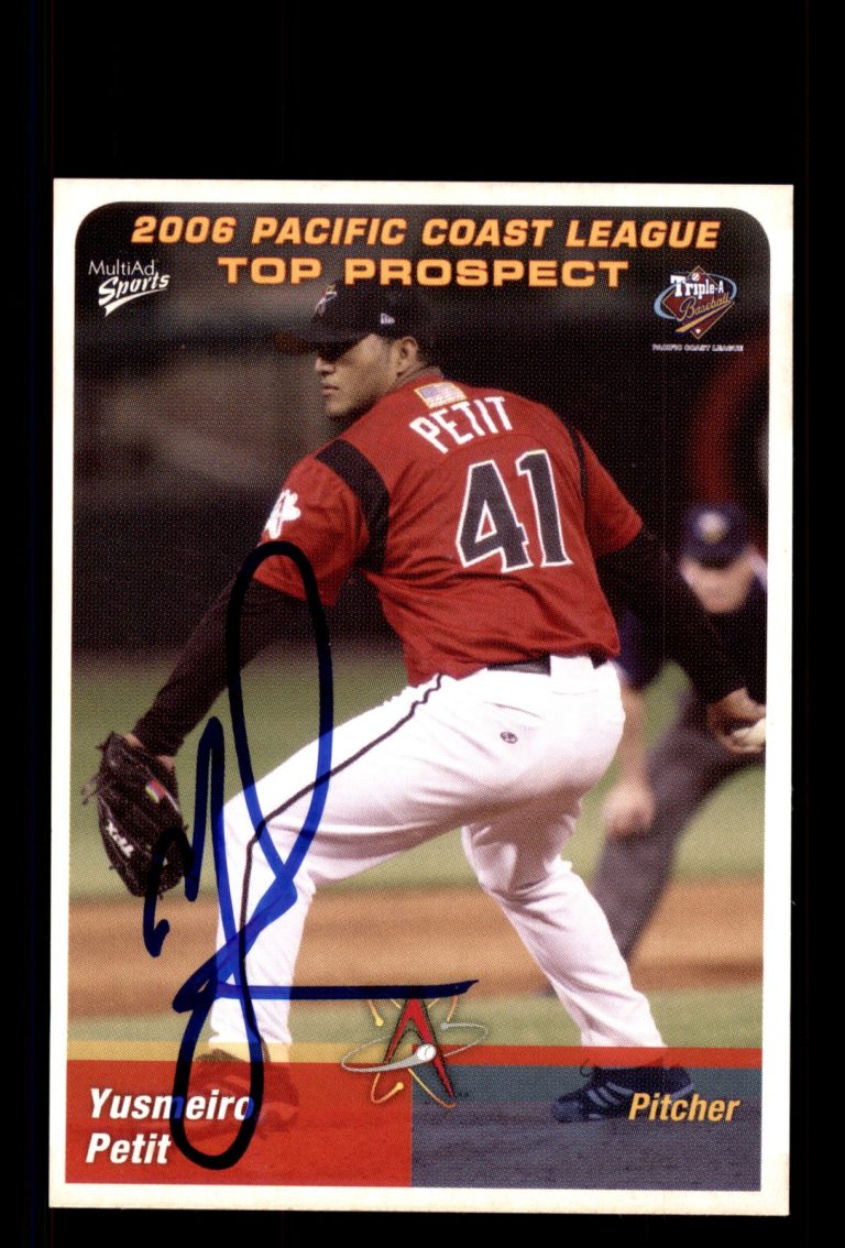 Signed Baseball Card Auto Yusmeiro Petit 2006 Pacific Coast League Top Prospects