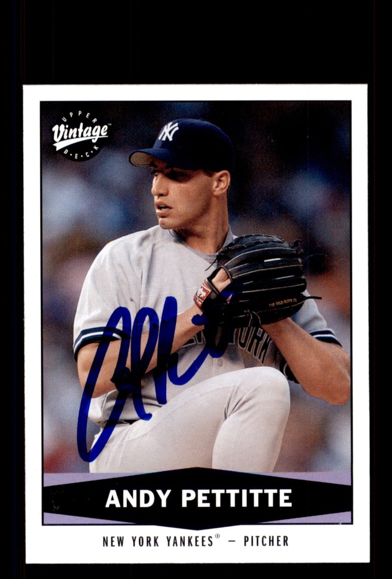 Signed Baseball Card Auto Andy Pettitte 2004 Upper Deck Vintage #288 Yankees