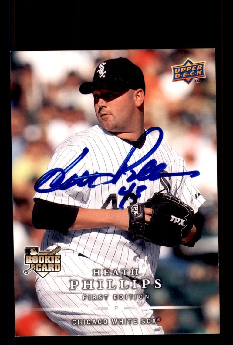 Signed Baseball Card Auto Heath Phillips 2008 Upper Deck First Edition #288