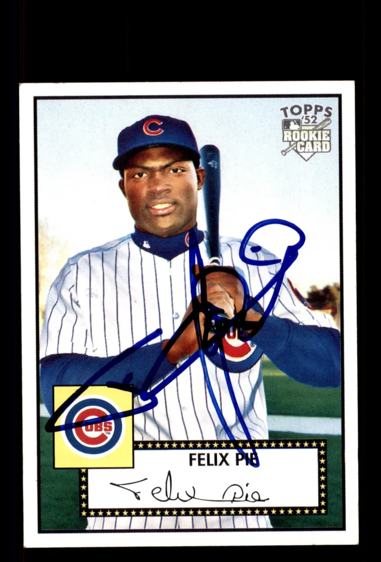 Signed Baseball Card Auto Felix Pie 2007 Topps Rookie 52 #40 Cubs