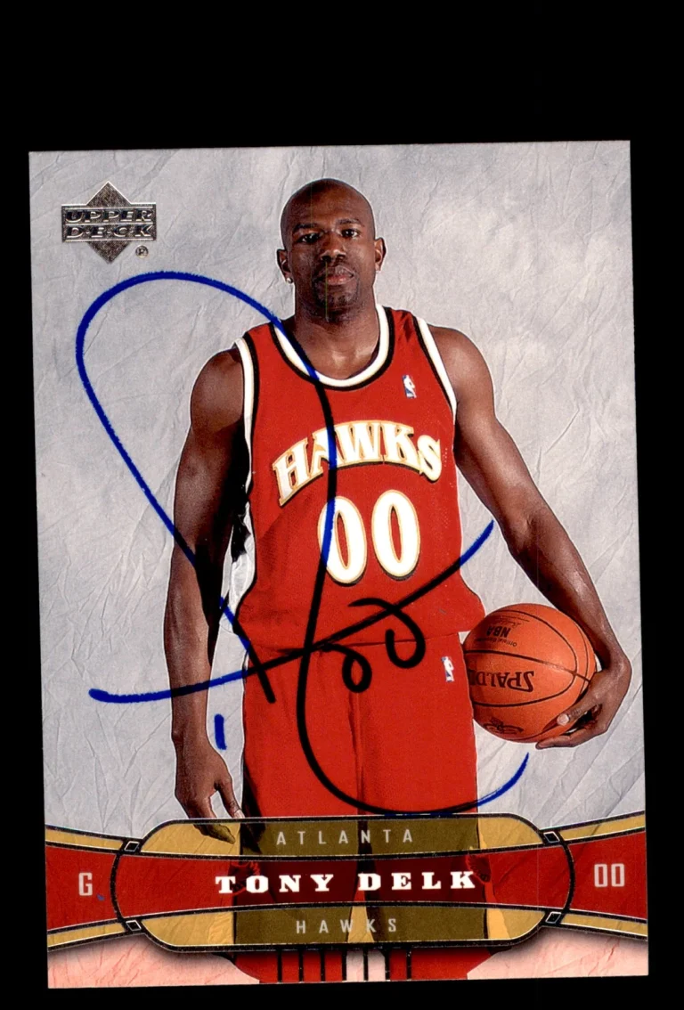 Signed Basketball Card Auto Tony Delk 2004-05 Upper Deck #4 Atlanta Hawks