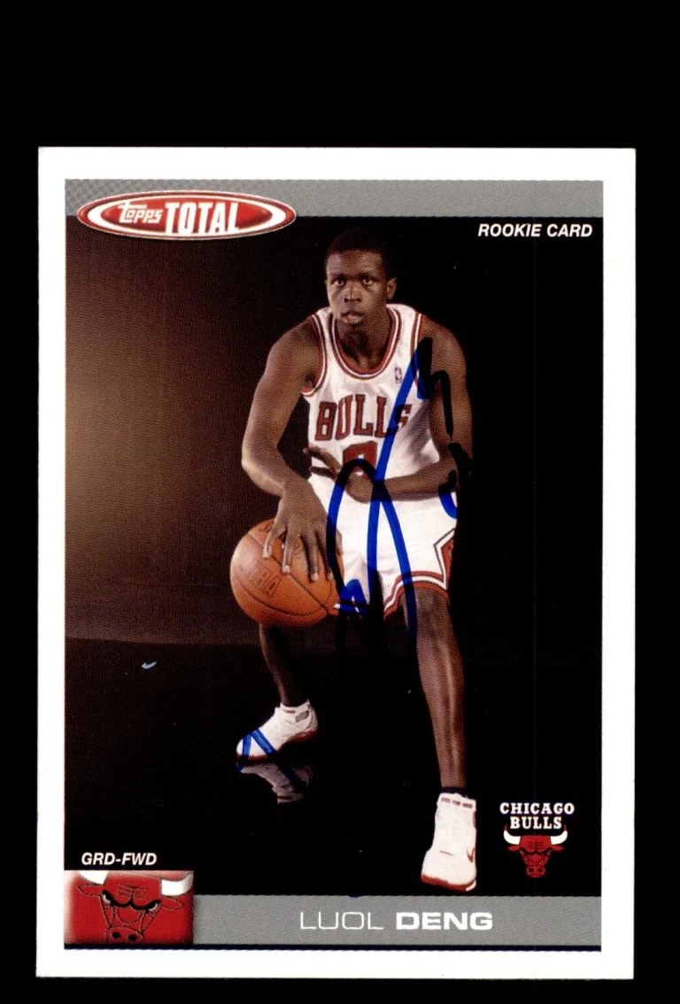 Signed Basketball Card Auto Luol Deng 2004-05 Topps Total #318 Chicago Bulls