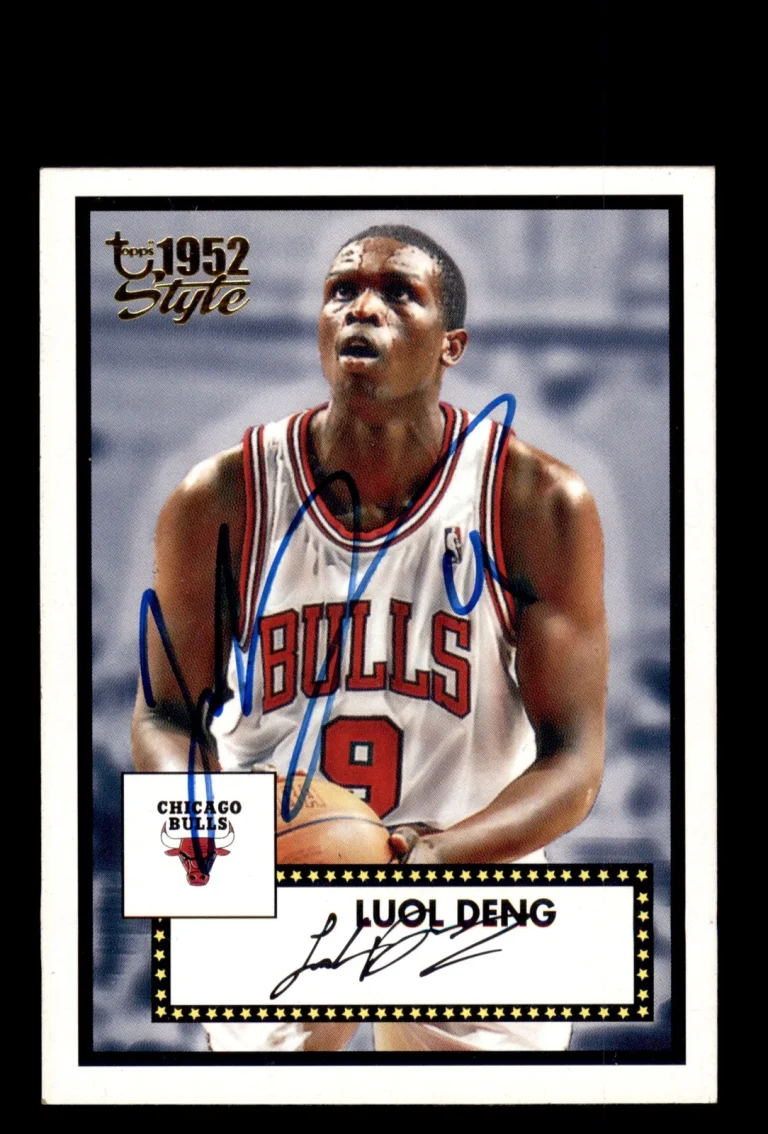 Signed Basketball Card Auto Luol Deng 2005-06 Topps 1952 Style #3 Chicago Bulls