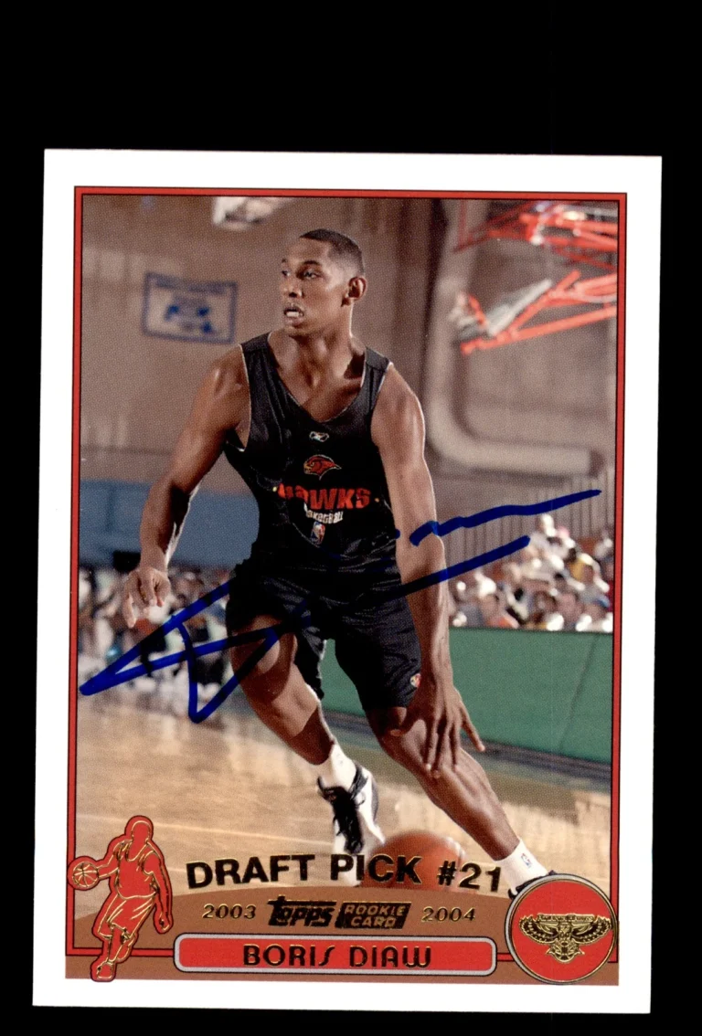 Signed Basketball Card Auto Boris Diaw 2003-04 Topps #241 Factory Set