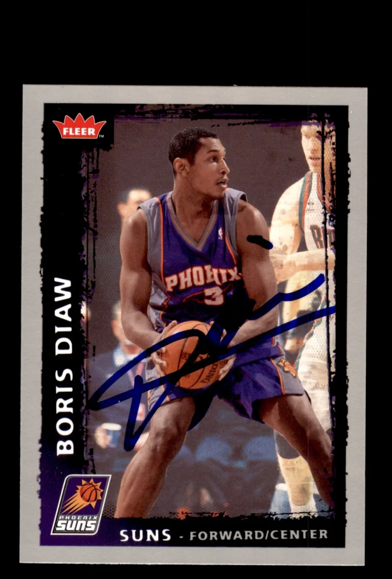 Signed Basketball Card Auto Boris Diaw 2008-09 Fleer #141 Phoenix Suns