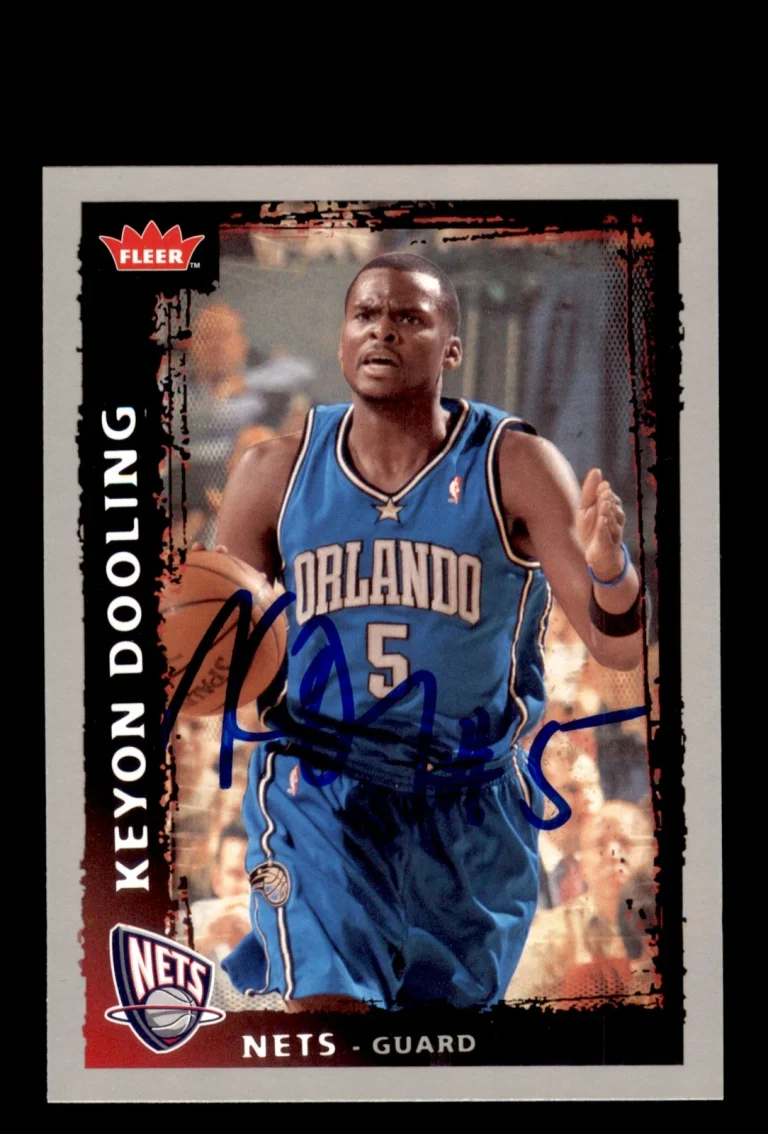 Signed Basketball Card Auto Keyon Dooling 2008-09 Fleer #66 New Jersey Nets