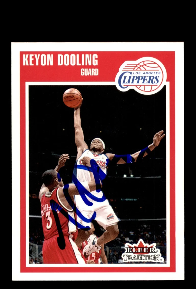 Signed Basketball Card Auto Keyon Dooling 2002-03 Fleer Tradition #58 Clippers