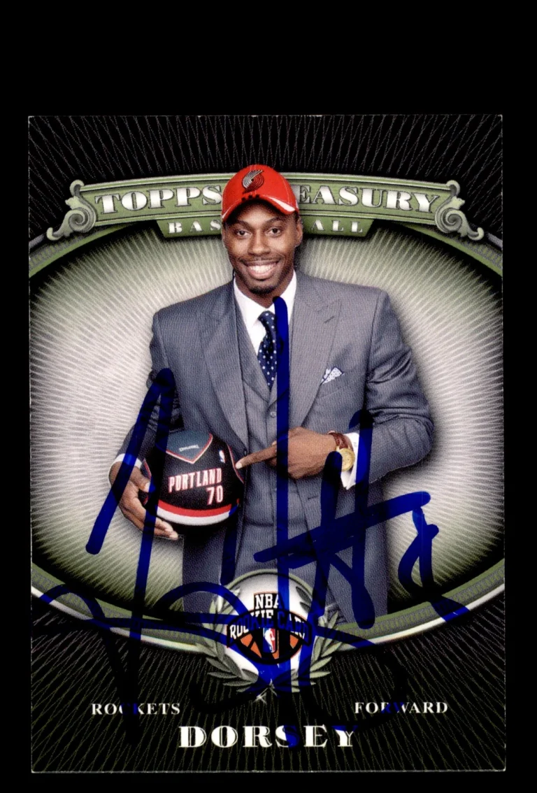 Signed Basketball Card Auto Joey Dorsey 2008-09 Topps Treasury #117 Rockets