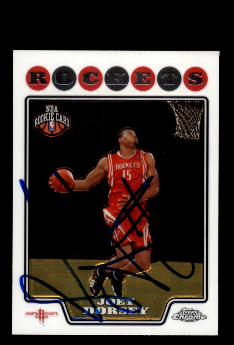 Signed Basketball Card Auto Joey Dorsey 2008-09 Topps Chrome #207 Rockets