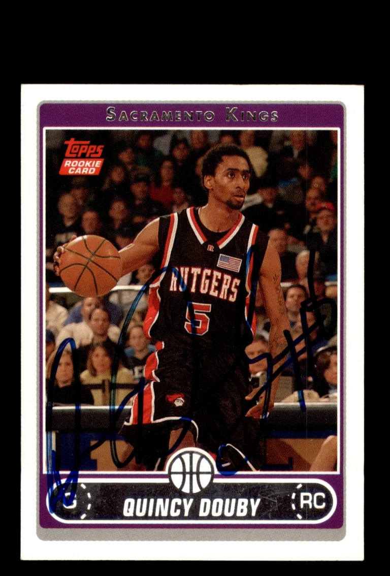 Signed Basketball Card Auto Quincy Douby 2006-07 Topps #247 Sacramento Kings