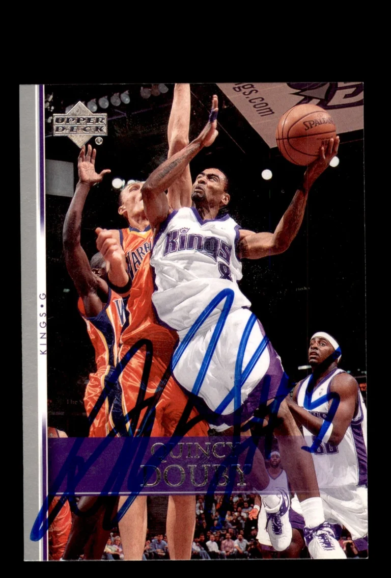 Signed Basketball Card Auto Quincy Douby 2007-08 Upper Deck #54 Sacramento Kings