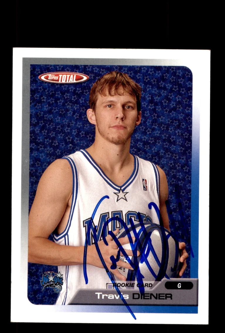 Signed Basketball Card Auto Travis Diener 2005-06 Topps Total #242 Orlando Magic