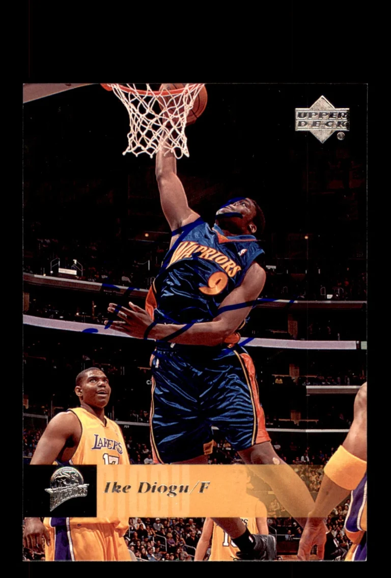 Signed Basketball Card Auto Ike Diogu 2006-07 Upper Deck #57 Warriors