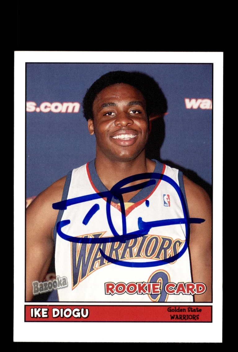 Signed Basketball Card Auto Ike Diogu 2005-06 Bazooka #187 Golden State Warriors