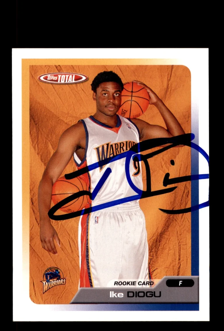 Signed Basketball Card Auto Ike Diogu 2005-06 Topps Total #252 Warriors