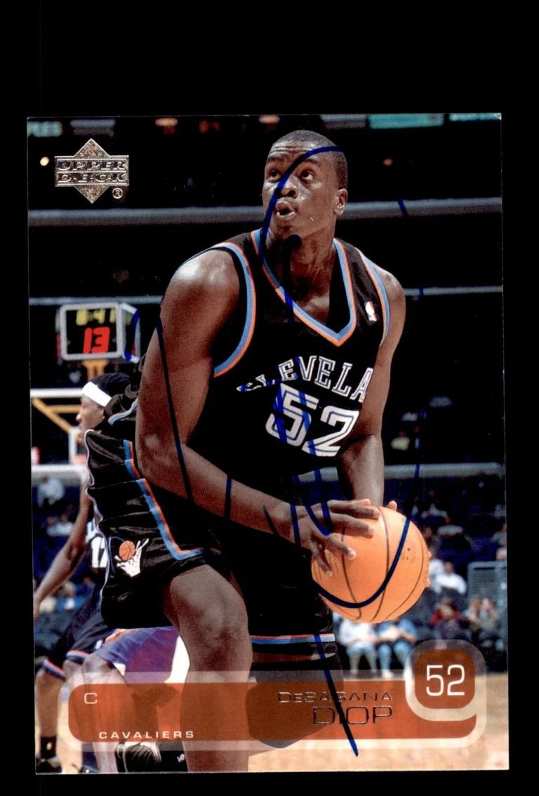 Signed Basketball Card Auto DeSagana Diop 2002-03 Upper Deck #234 Cavaliers