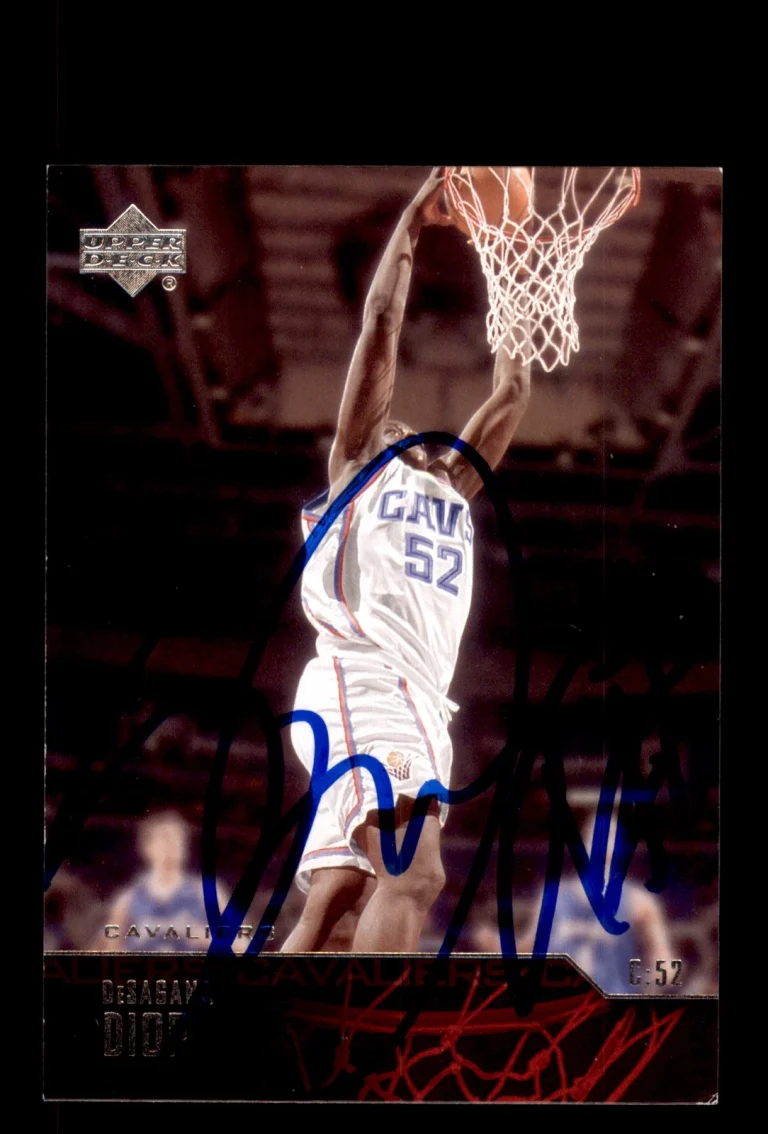 Signed Basketball Card Auto DeSagana Diop 2003-04 Upper Deck #34 Cavaliers
