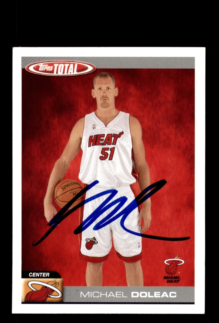 Signed Basketball Card Auto Michael Doleac 2004-05 Topps Total #120 Miami Heat