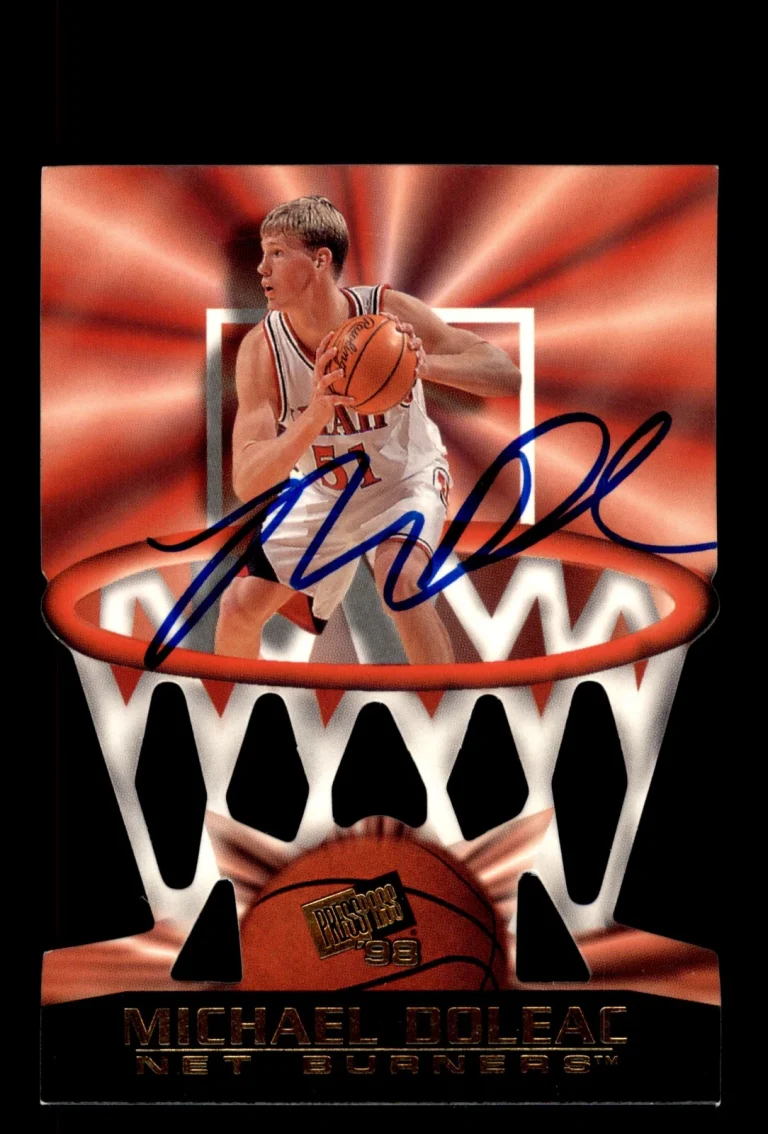 Signed Basketball Card Auto Michael Doleac 1998 Press Pass #NB 10 Utah Utes