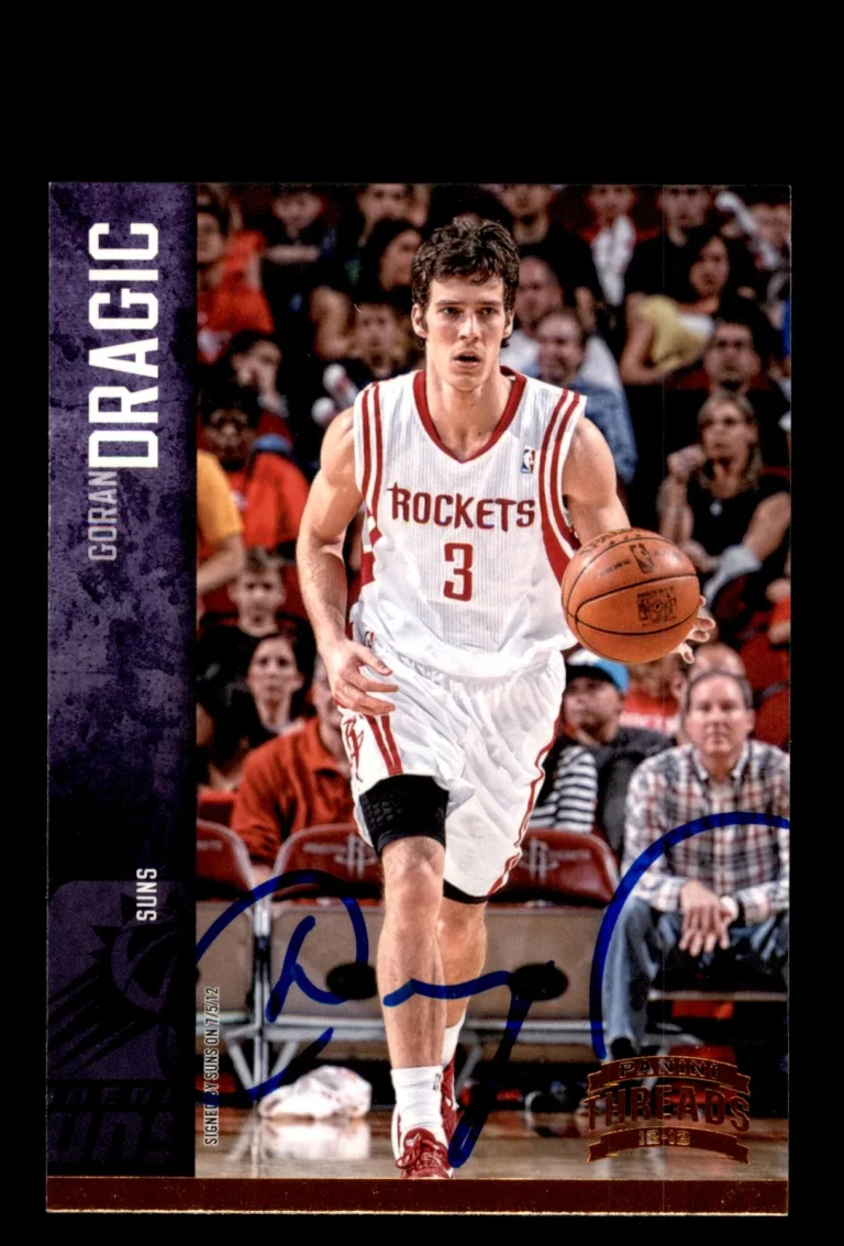 Signed Basketball Card Auto Goran Dragic 2012-13 Panini Threads #50 Phoenix Suns