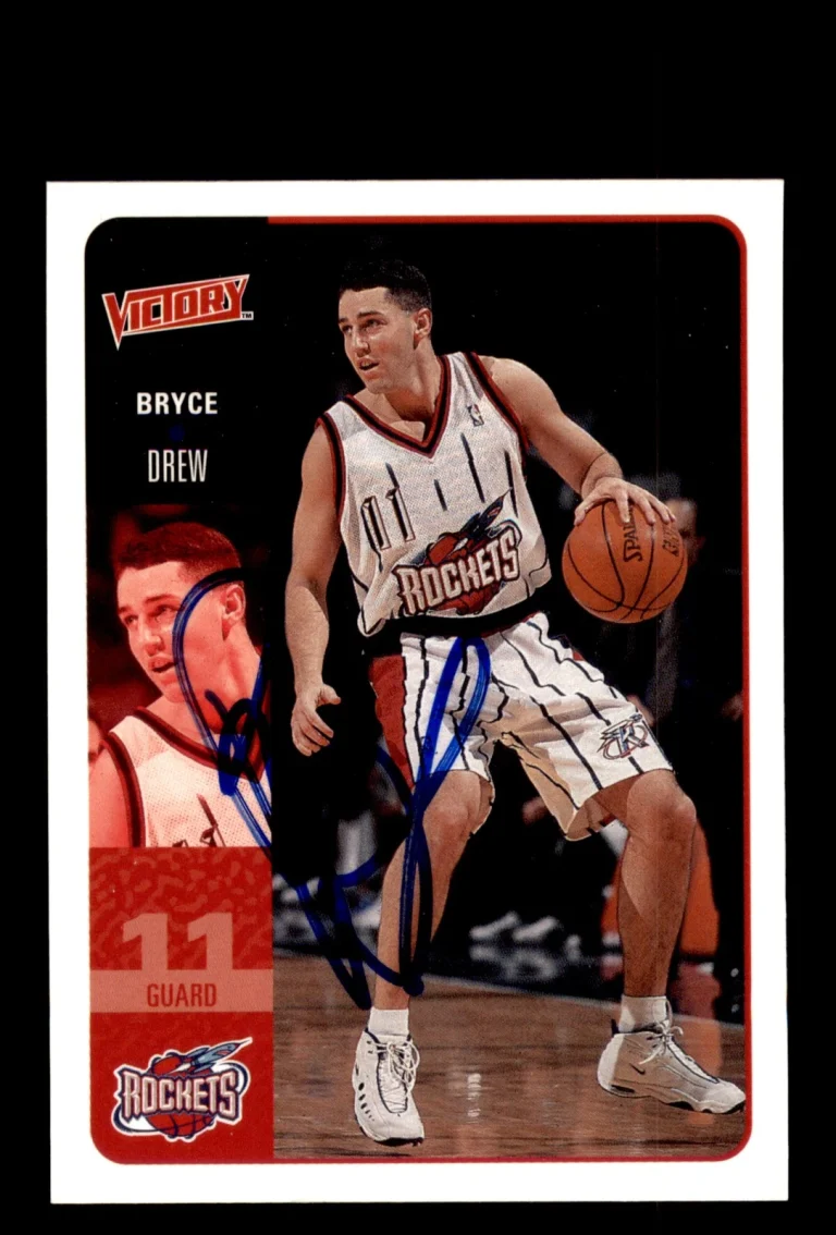 Signed Basketball Card Auto Bryce Drew 2000-01 Upper Deck Victory #79 Rockets