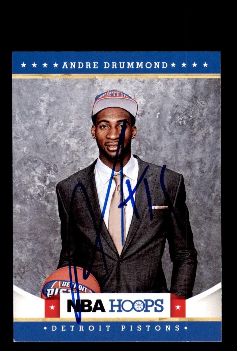 Signed Basketball Card Auto Andre Drummond 2012-13 Hoops #283 Detroit Pistons