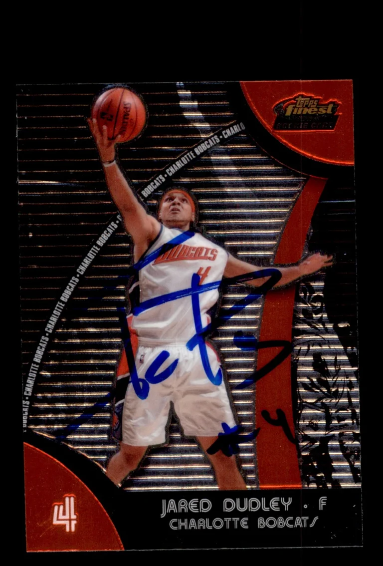 Signed Basketball Card Auto Jared Dudley 2007-08 Finest #67 Charlotte Bobcats